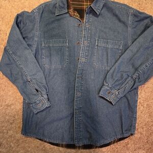 Faded Glory Men's Blue Denim Reversible Shacket